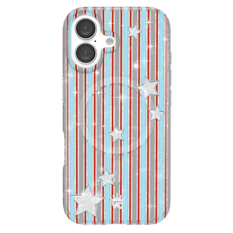 Stars & Stripes Glitter iPhone Case