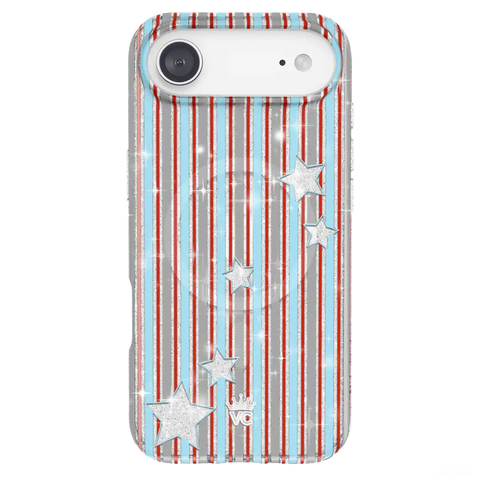 Stars & Stripes Glitter iPhone Case