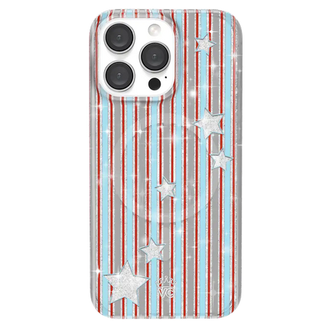 Stars & Stripes Glitter iPhone Case