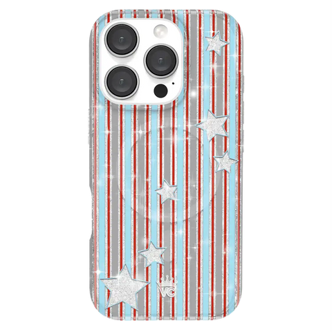 Stars & Stripes Glitter iPhone Case