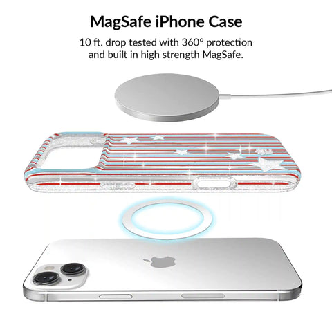 Stars & Stripes Glitter iPhone Bundle Set