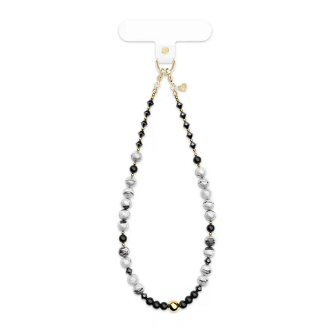 Stone Grey Gemstone Phone Charm