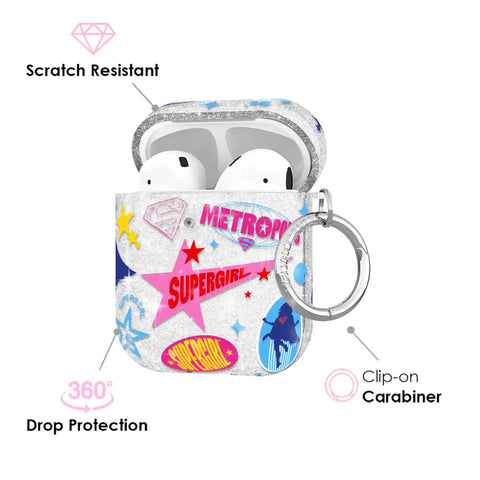 Supergirl Krypto Glitter AirPod Case