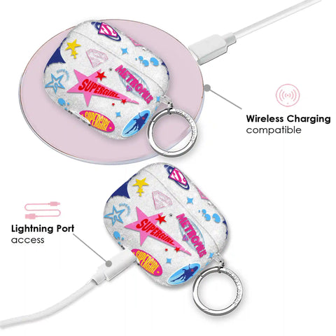 Supergirl Krypto Glitter AirPod Case