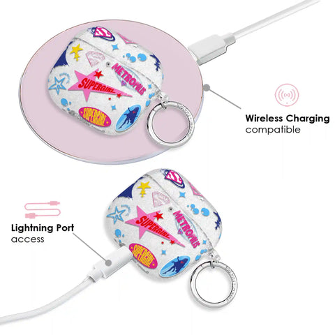 Supergirl Krypto Glitter AirPod Case