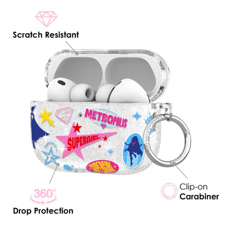 Supergirl Krypto Glitter AirPod Case