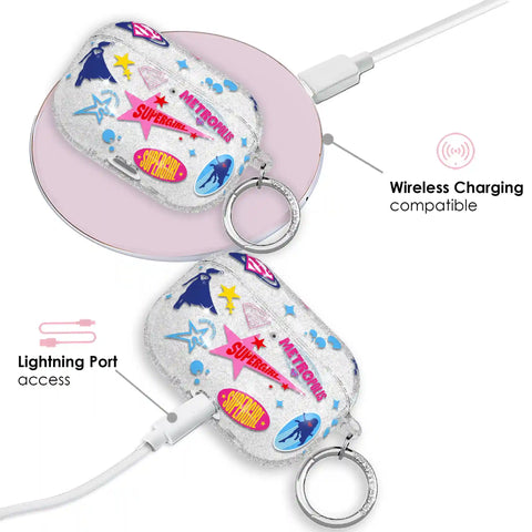 Supergirl Krypto Glitter AirPod Case