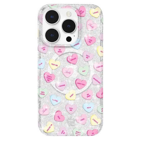 Sweet Hearts Glitter iPhone Case