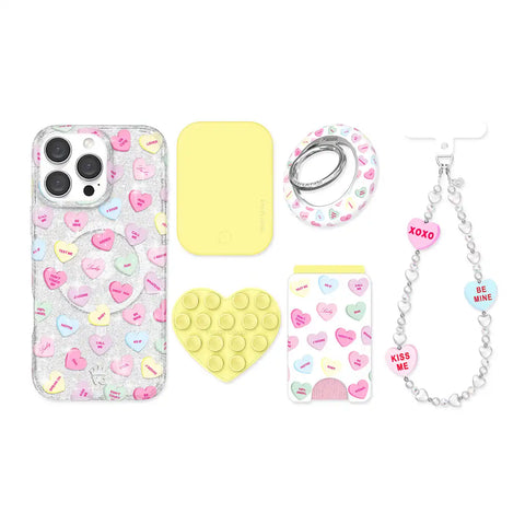 Sweet Hearts Glitter iPhone Bundle Set