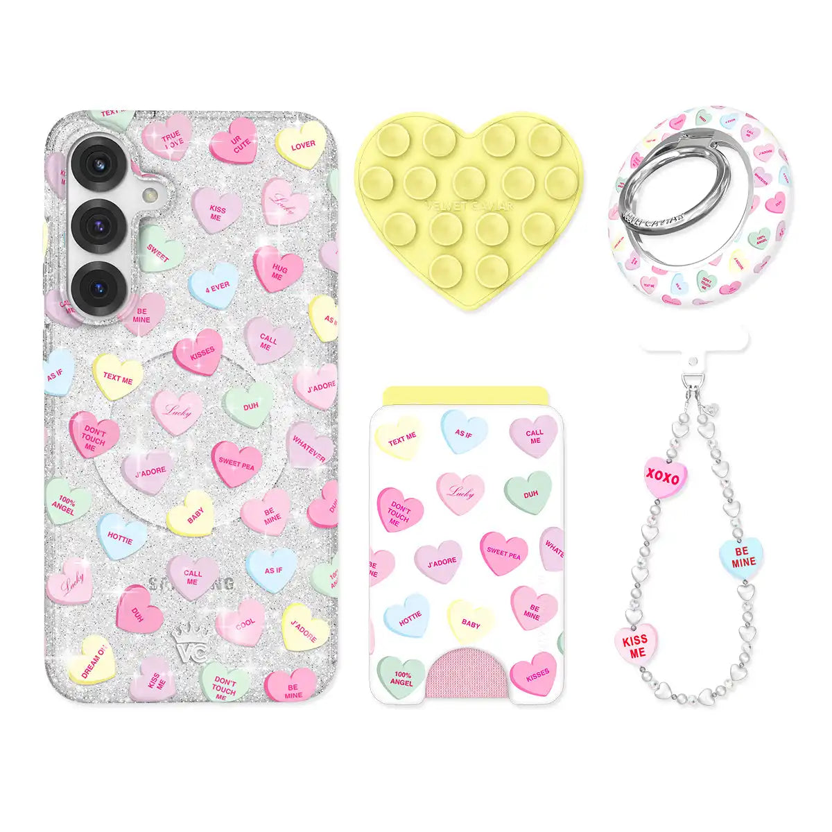 Sweet Hearts Glitter Samsung Bundle Set