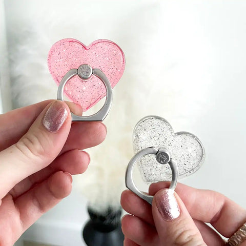 Pink Stardust Glitter Phone Ring