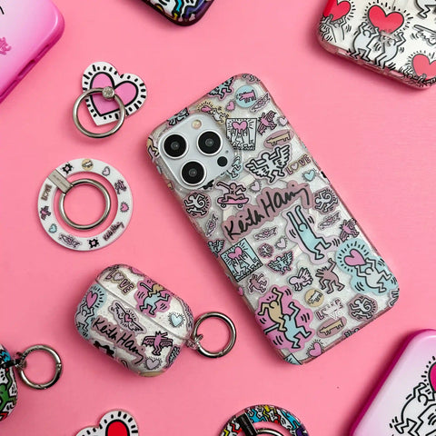 Keith Haring Pastel Glitter AirPod Case