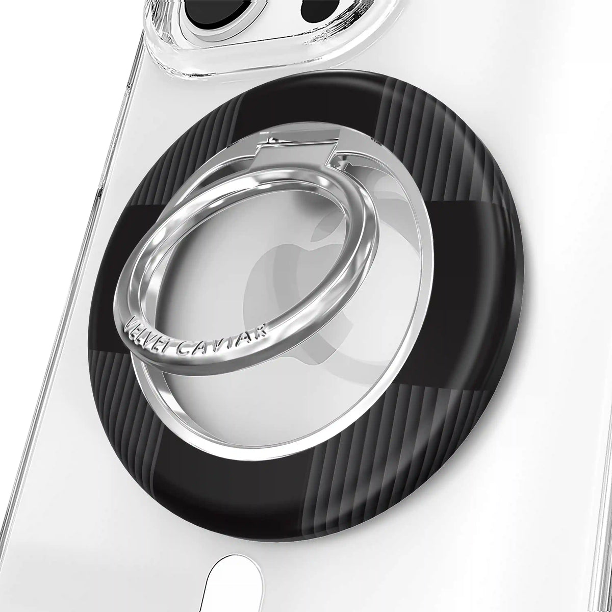 Noir Vibe Checkered MagSafe Grip Ring