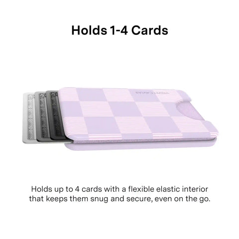 Lilac Vibe Checkered Magsafe Wallet