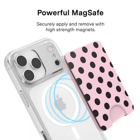 Princess Pink Polka Dot MagSafe Wallet