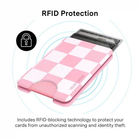 Pink Vibe Checkered Magsafe Wallet