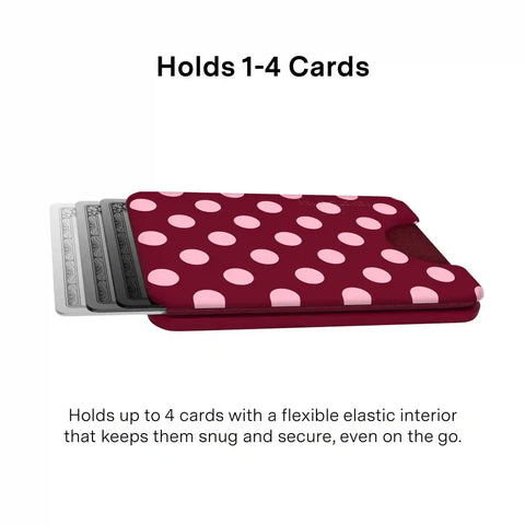 Raspberry Polka Dot MagSafe Wallet