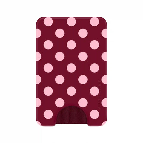 Raspberry Polka Dot MagSafe Wallet