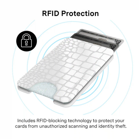 White Croc MagSafe Wallet