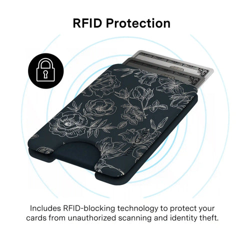 Floral Rose Gold Chrome MagSafe Wallet