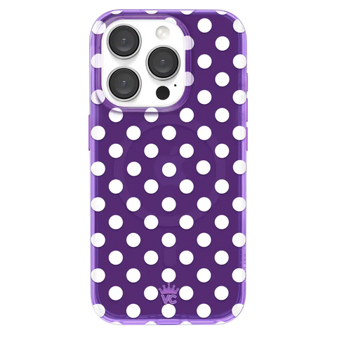 Violet Glow Polka Dot iPhone Case