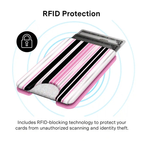 Pretty Punk Stripes Glitter MagSafe Wallet