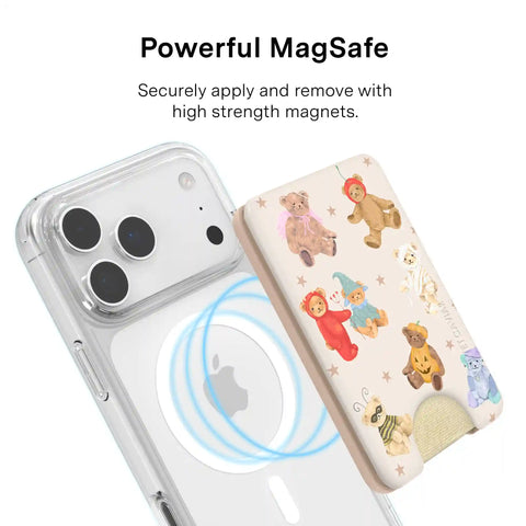 Teddy Scare Glitter MagSafe Wallet