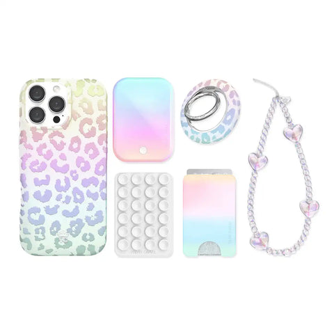 White Opal Leopard iPhone Bundle Set
