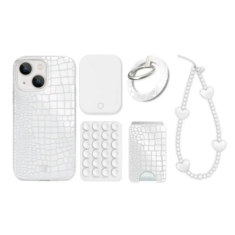 White Croc iPhone Bundle Set