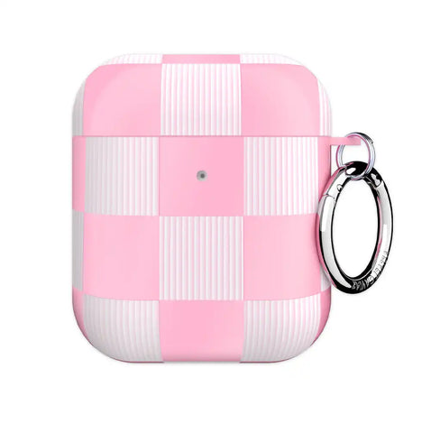 Pink Vibe Checkered AirPod Case