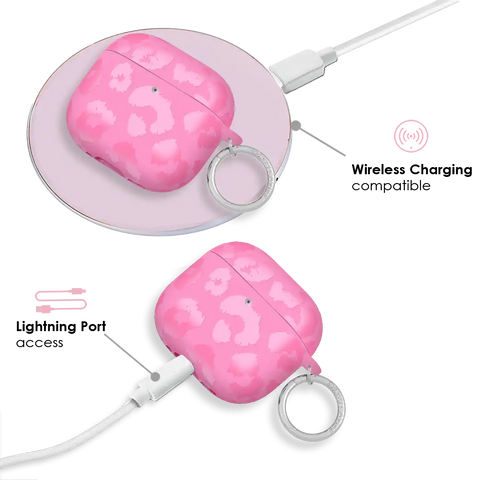 Hot Pink Leopard AirPod Case