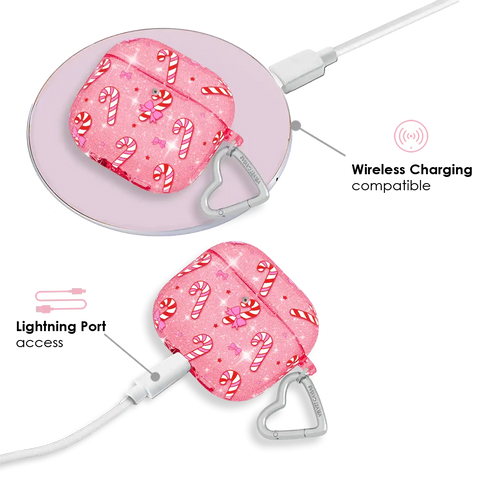 Pink Peppermint Princess AirPod Case