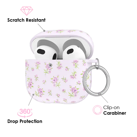 Dainty Lilac Floral AirPod Case