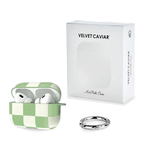 Pistachio Vibe Checkered AirPod Case