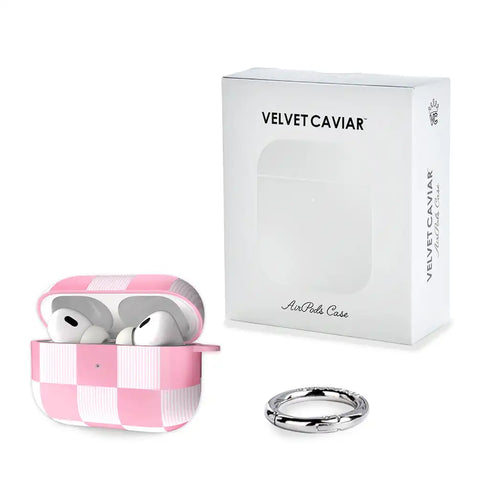 Pink Vibe Checkered AirPod Case