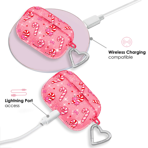 Pink Peppermint Princess AirPod Case