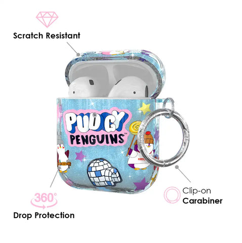 Pudgy Penguins Iceberg Glitter AirPod Case