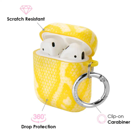 Yellow Snake Airpods Case