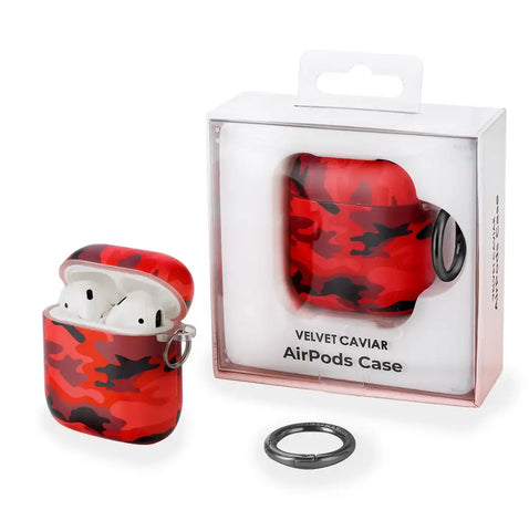 Red Camo Airpods Case