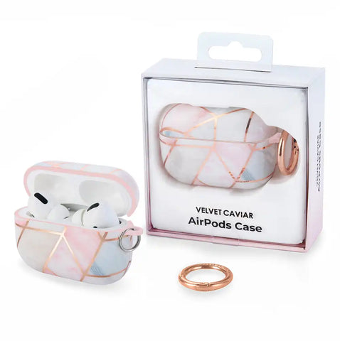 Geometric Marble Airpods Case