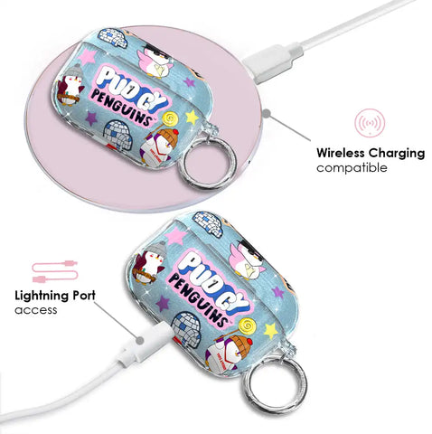Pudgy Penguins Iceberg Glitter AirPod Case