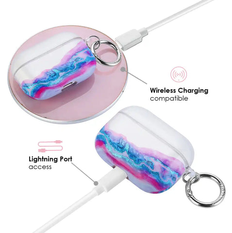 Geode Glitter Airpods Case
