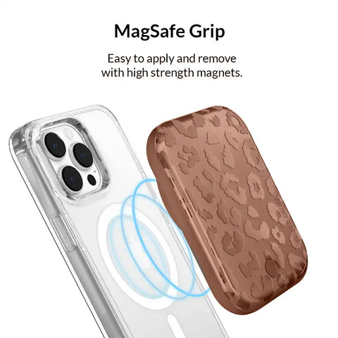Chocolate Leopard Portable MagSafe Charger Power Pack