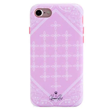 Pink Bandana iPhone Case by Kendall Vertes