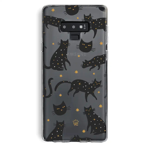Black Cat Clear Samsung Galaxy Case