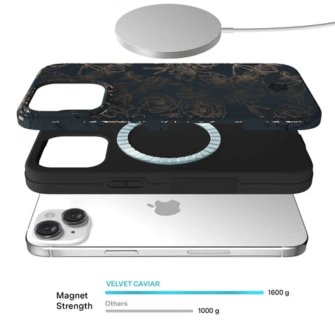 Floral Rose Gold Chrome iPhone Case