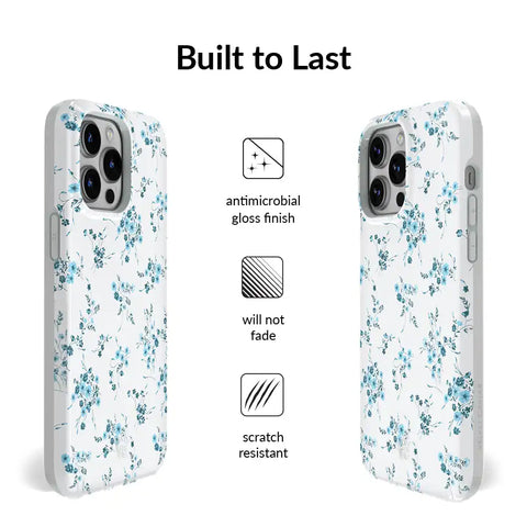 French Blue Floral iPhone Case