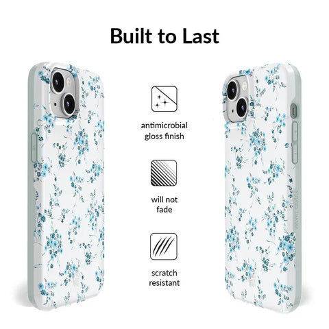 French Blue Floral iPhone Case