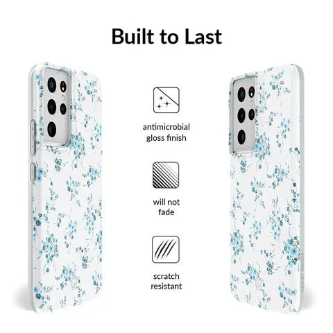 French Blue Floral Samsung Case