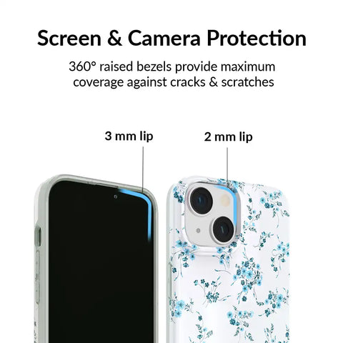 French Blue Floral iPhone Case
